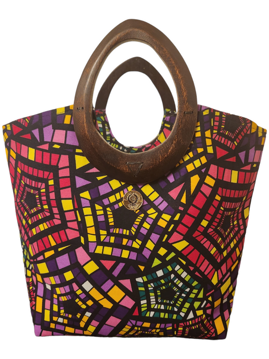 Multicolored Purplish Tint "Tsehai" Tote