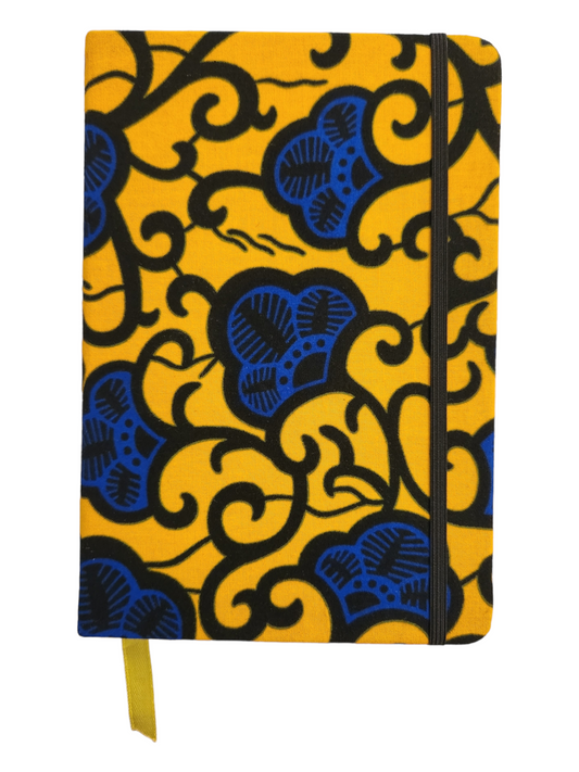 Yellow with Blue Flowers  - Journal