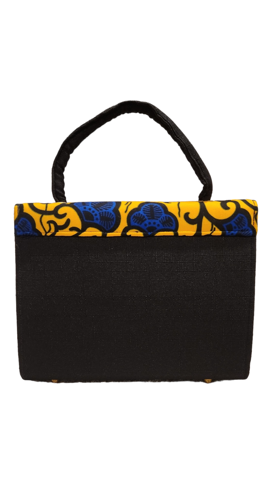 Yellow with Blue Flowers "Rahel" Handbag