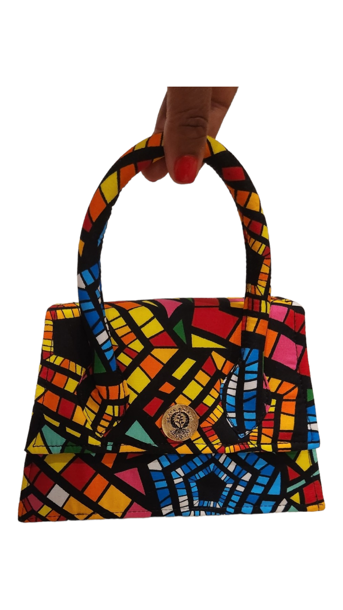 Multicolored Mosaic "Twyla" Purse