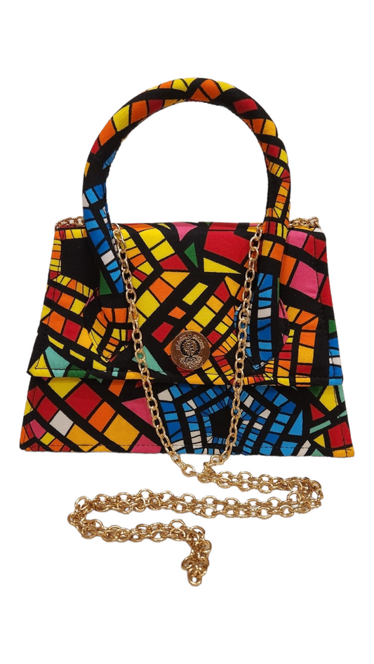 Multicolored Mosaic "Twyla" Purse